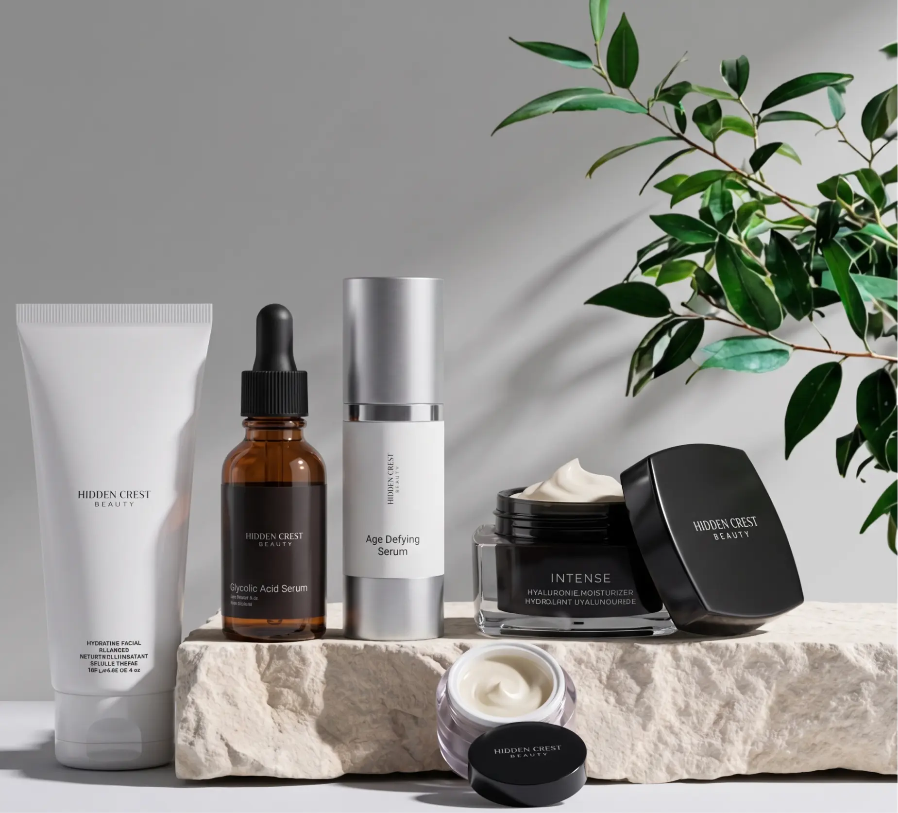 The Advanced Ritual set — five Hidden Crest Beauty essentials